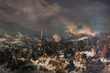 Cruzando el río Berezina Guerra militar de Peter von Hess Pinturas al óleo